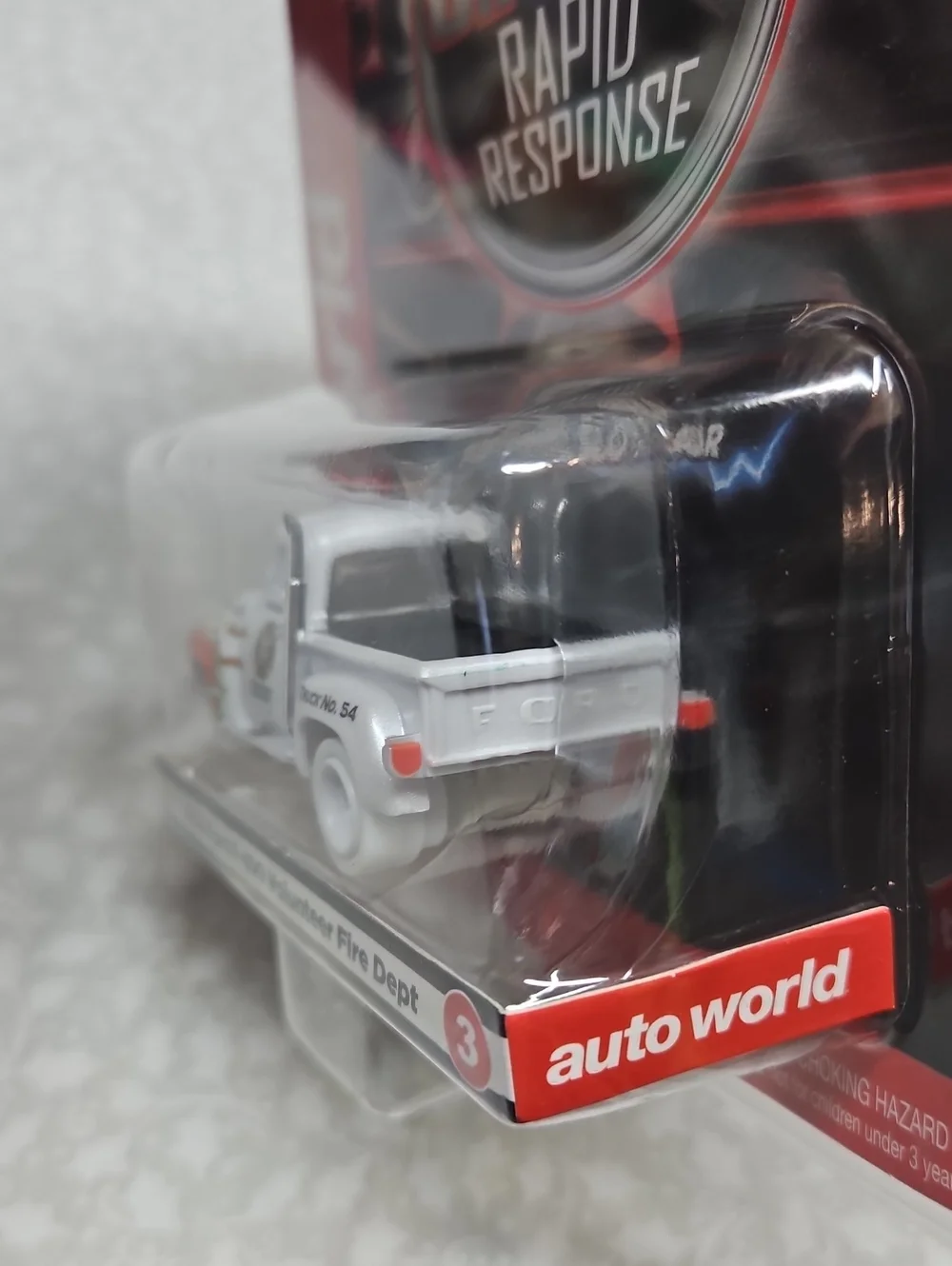 Autoworld 1956 Ford F-100 Volunteer Fire Dept 4 gear Slot Car On Call iwheels